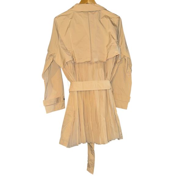 New Wynne Layers Trench Coat Chiffon Pleated Back Women's XL Academia Carmen - Picture 6 of 9